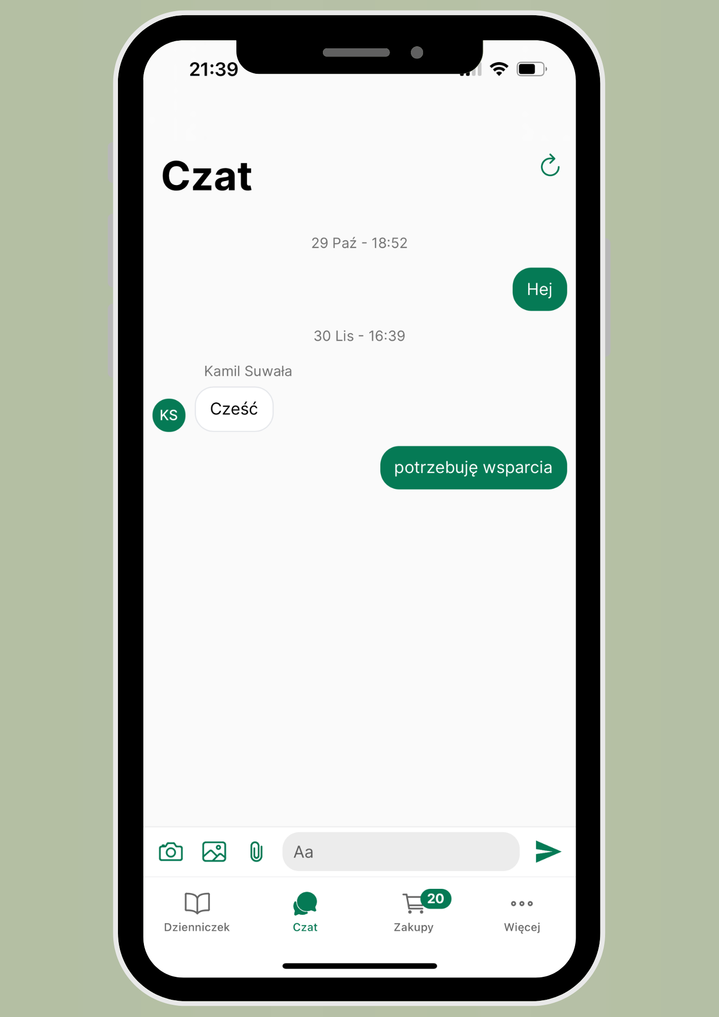 Czat z dietetykiem - w razie problemów służę pomocą