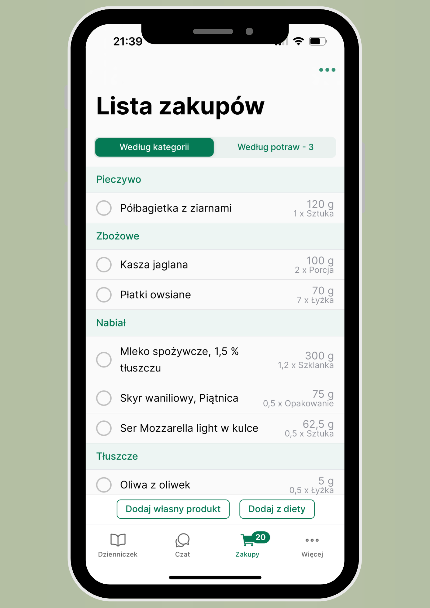 Interaktywna lista zakupów (koniec marnowania żywności)