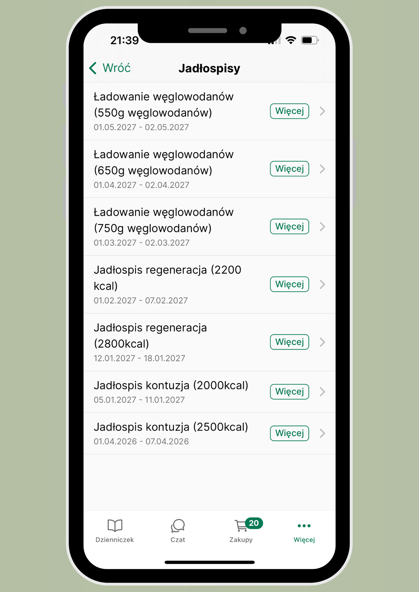 Nie chcesz komponować przepisów z bazy_ Do dyspozycji gotowe jadłospisy